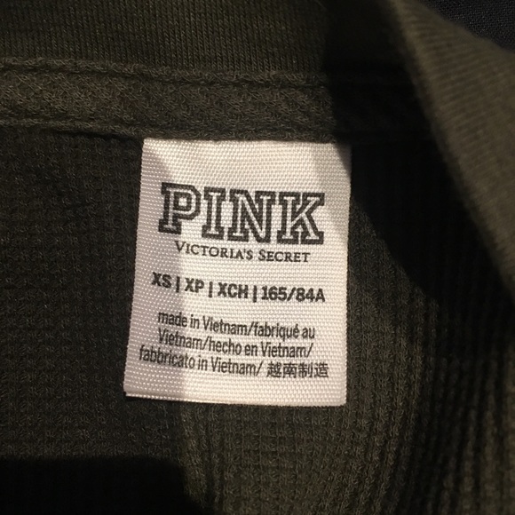 Pink Victoria’s Secret long sleeve crop top - Picture 2 of 2